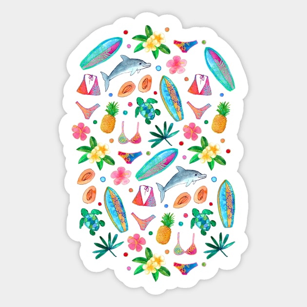 Dotty Summer Beach Pattern Sticker by micklyn